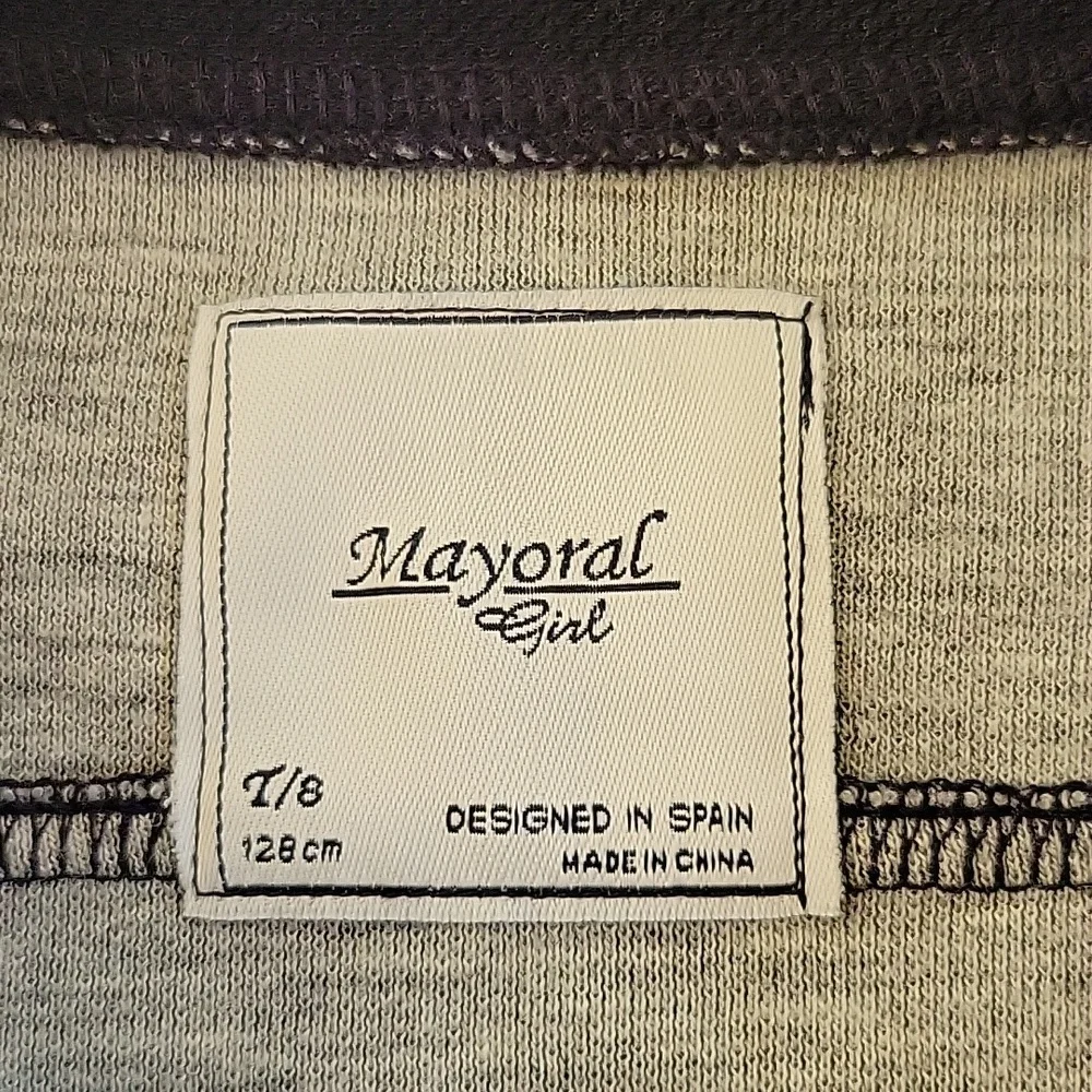 Mayoral European Brand Black Moto Jacket With Zippers Girls 7/8